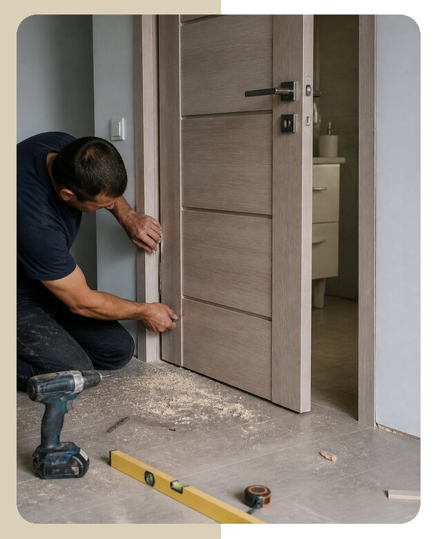 Профессиональная подгонка межкомнатной двери в Сестрорецке